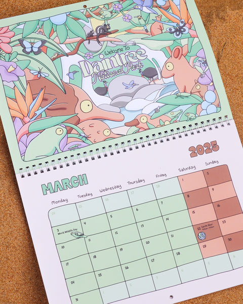 2025 Calendar + Wild Australia Book