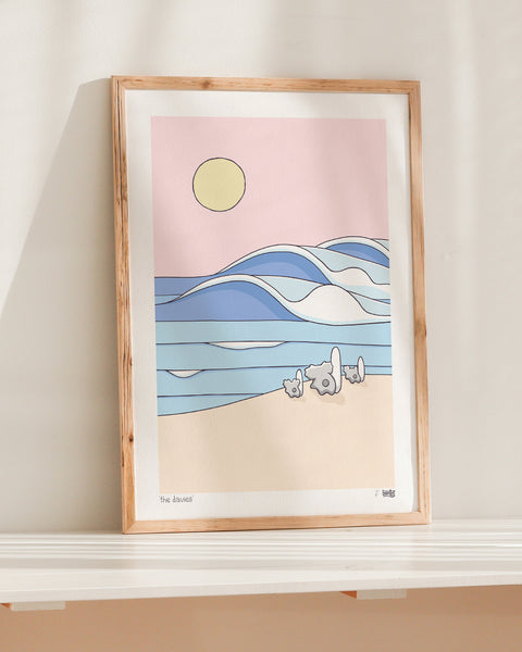 Create Your Own Surfing Koala Family Print