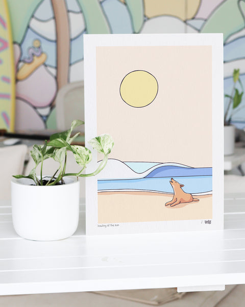 Howling at the Sun Art Print