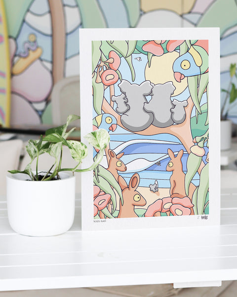 Koala Swell Art Print