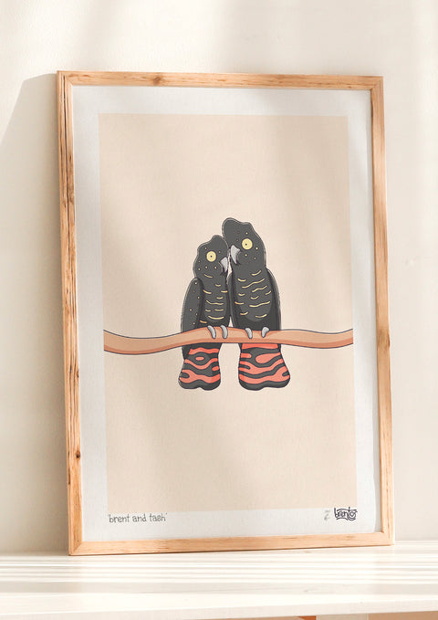 Create Your Own Black Cockatoo Family Print