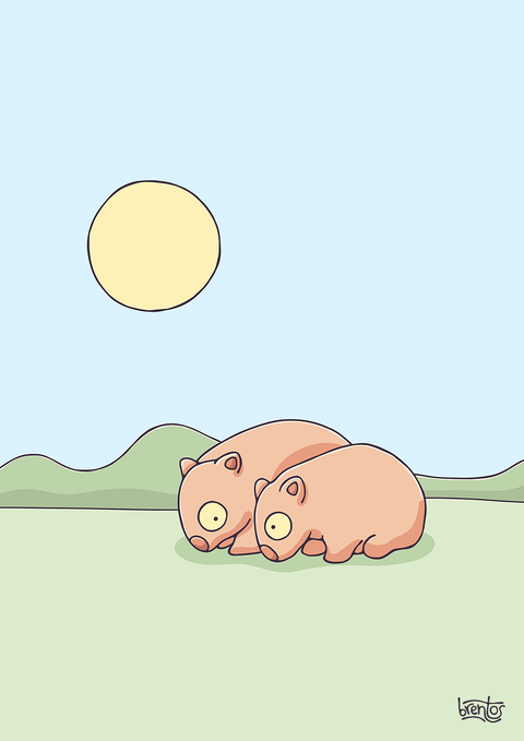 Create Your Own Wombat Family Print