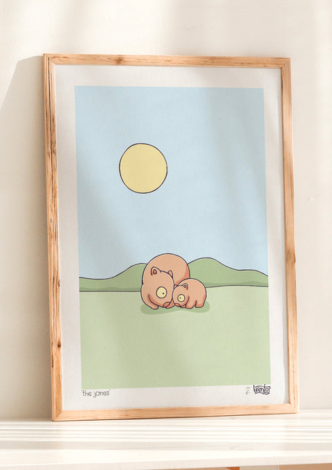 Create Your Own Wombat Family Print