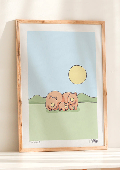 Create Your Own Wombat Family Print